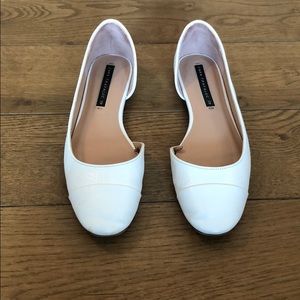 Zara white flats